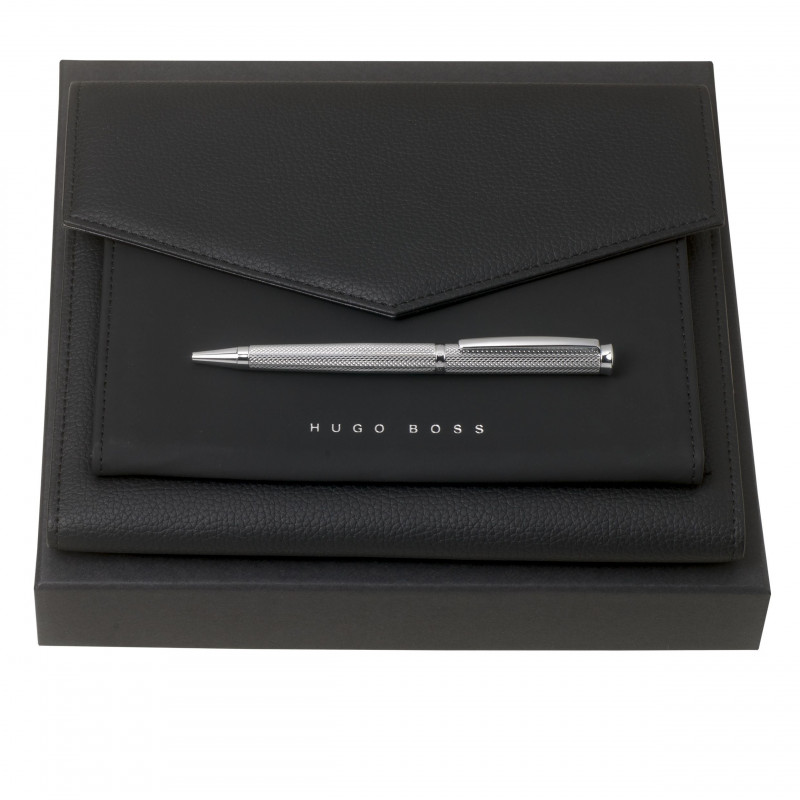 HUGO BOSS Set Sophisticated (kugelschreiber & A5 schreibmappe)