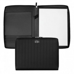 HUGO BOSS A4 Konferenzmappe Herringbone schwarz