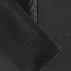 HUGO BOSS Kartenetui Essential Schwarz mit Notizblock