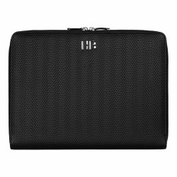 HUGO BOSS Konferenzmappe Herringbone Schwarz
